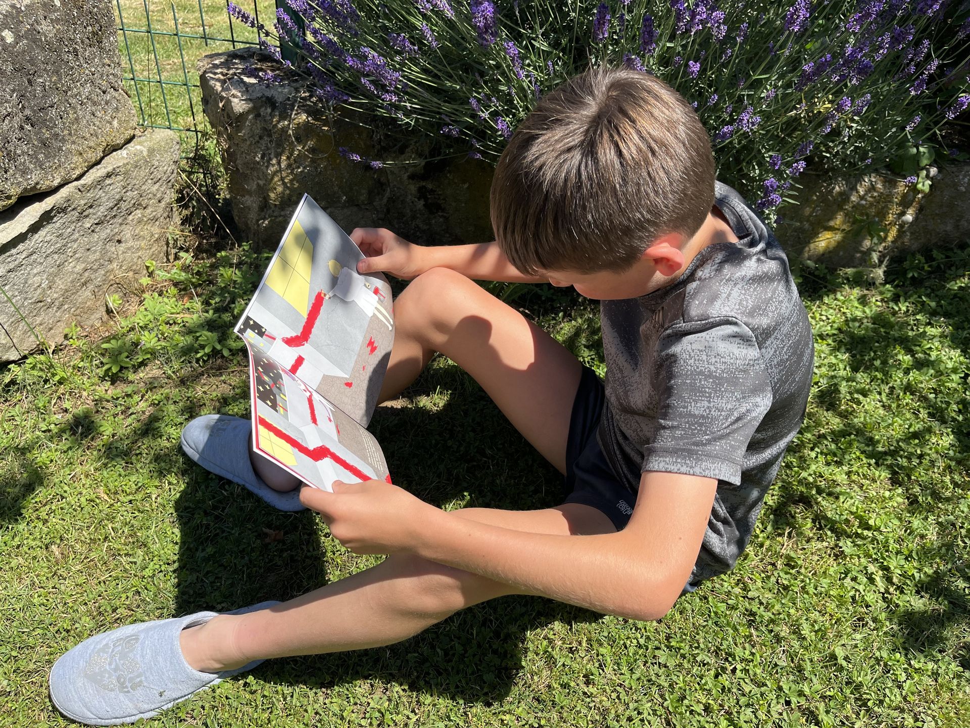 Le petit monstre avec enfant lecture illustrations 